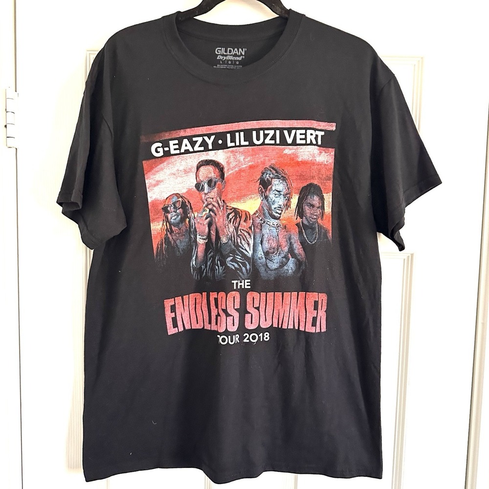 G-Eazy Lil Uzi Vert The Endless Summer 2018 L Large Graphic Band Tour T-Shirt - Picture 1 of 6